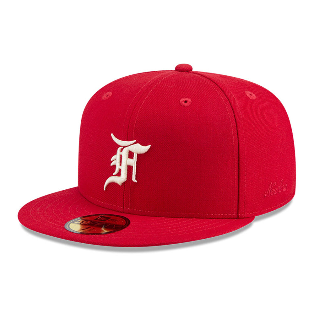 New Era x Fear of God Cincinatti Reds MLB Negro League 2025 Scarlet 59FIFTY Fitted Cap (Limited Exclusive)