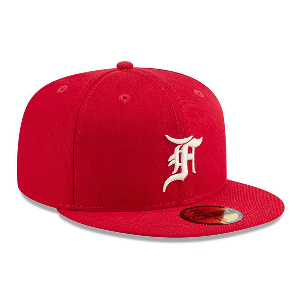 New Era x Fear of God Cincinatti Reds MLB Negro League 2025 Scarlet 59FIFTY Fitted Cap (Limited Exclusive)