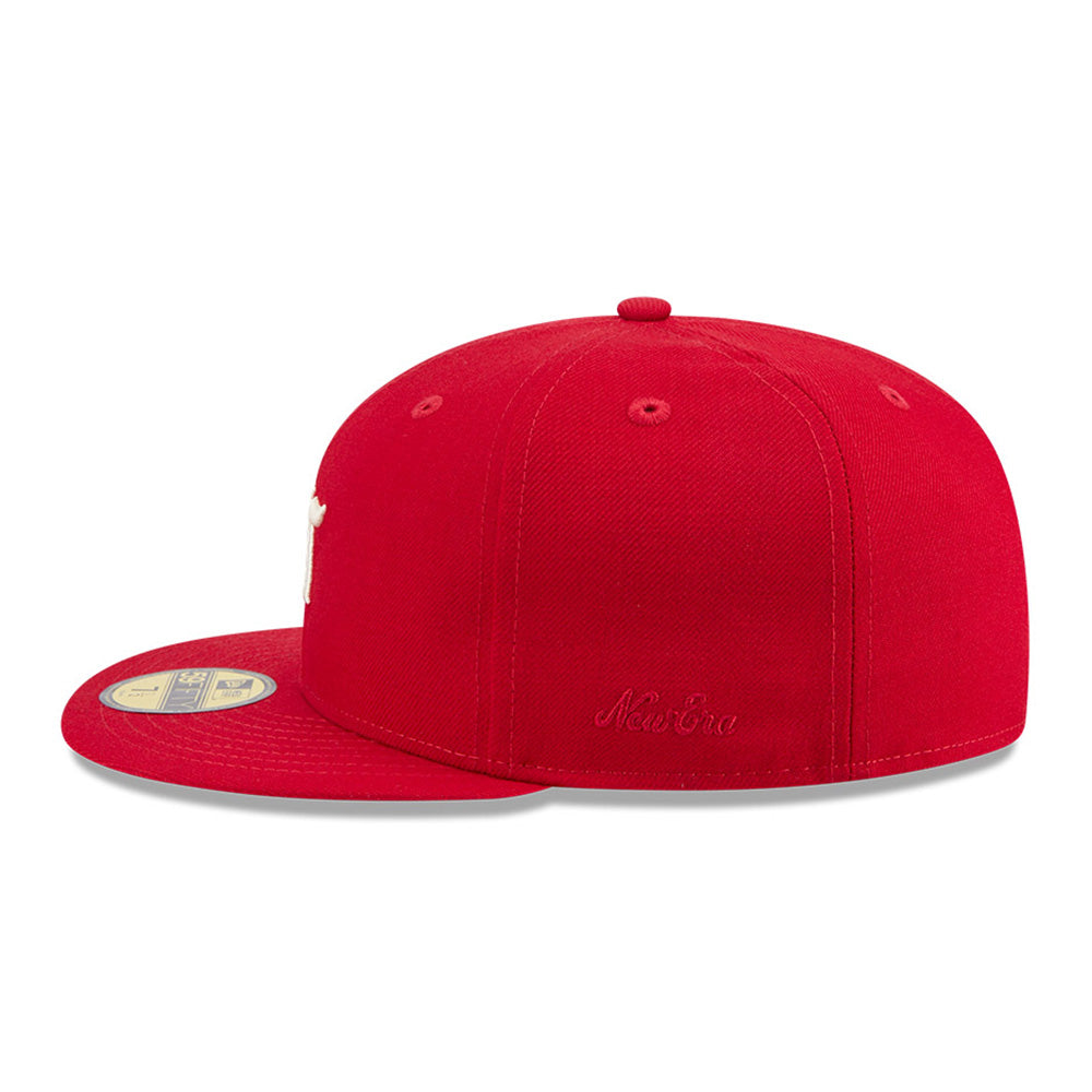 New Era x Fear of God Cincinatti Reds MLB Negro League 2025 Scarlet 59FIFTY Fitted Cap (Limited Exclusive)