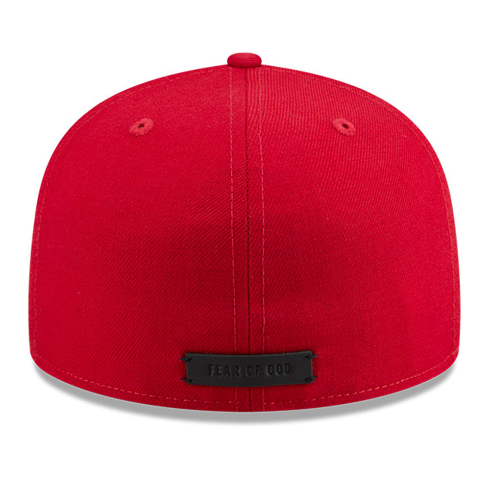 New Era x Fear of God Cincinatti Reds MLB Negro League 2025 Scarlet 59FIFTY Fitted Cap (Limited Exclusive)
