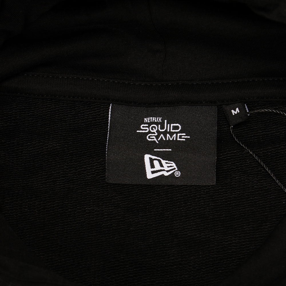 New Era x Squid Game Black Graphic Oversized Hoodie