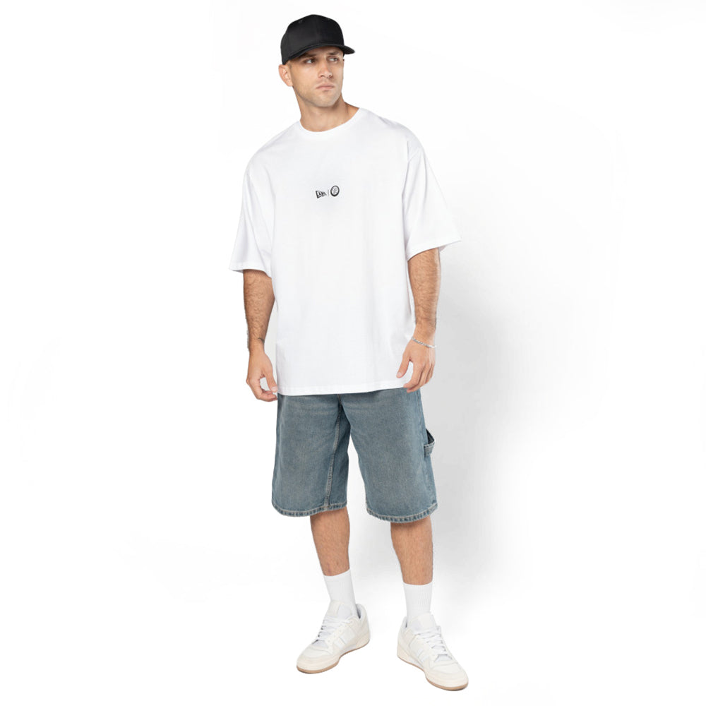 New Era x Sakamoto Days Wordmark White Oversized Short Sleeve T-Shirt