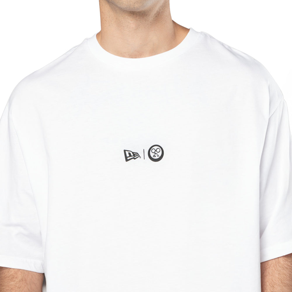 New Era x Sakamoto Days Wordmark White Oversized Short Sleeve T-Shirt