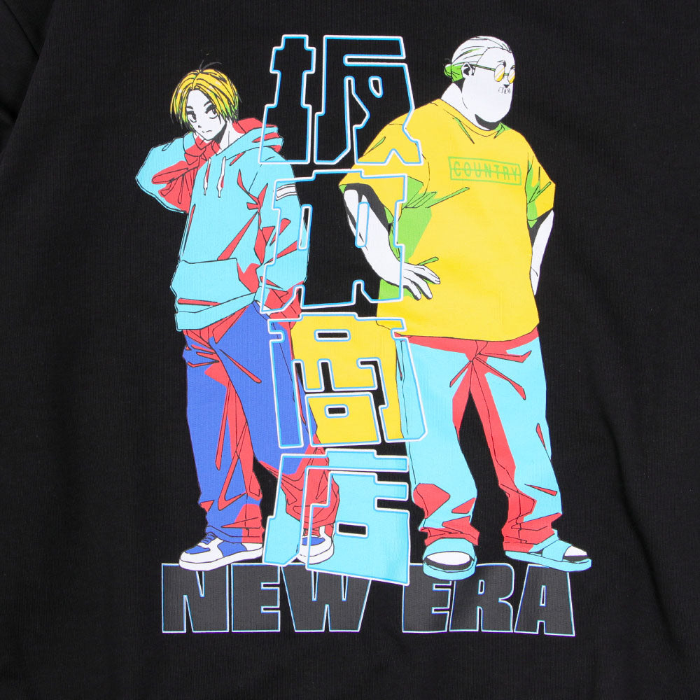 New Era x Sakamoto Days Graphic Black Crew Neck Long Sleeve T-shirt
