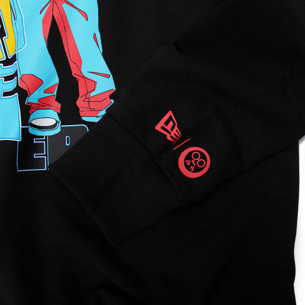 New Era x Sakamoto Days Graphic Black Crew Neck Long Sleeve T-shirt