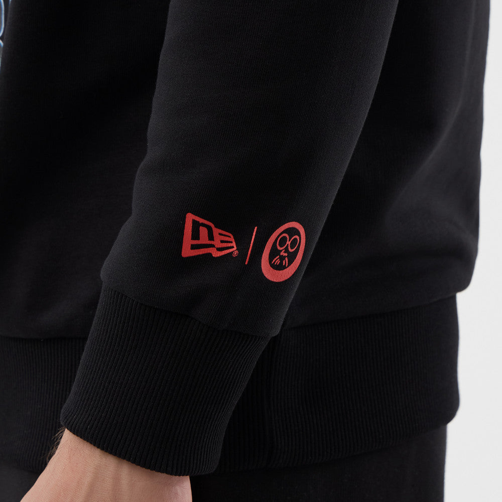 New Era x Sakamoto Days Graphic Black Crew Neck Long Sleeve T-shirt