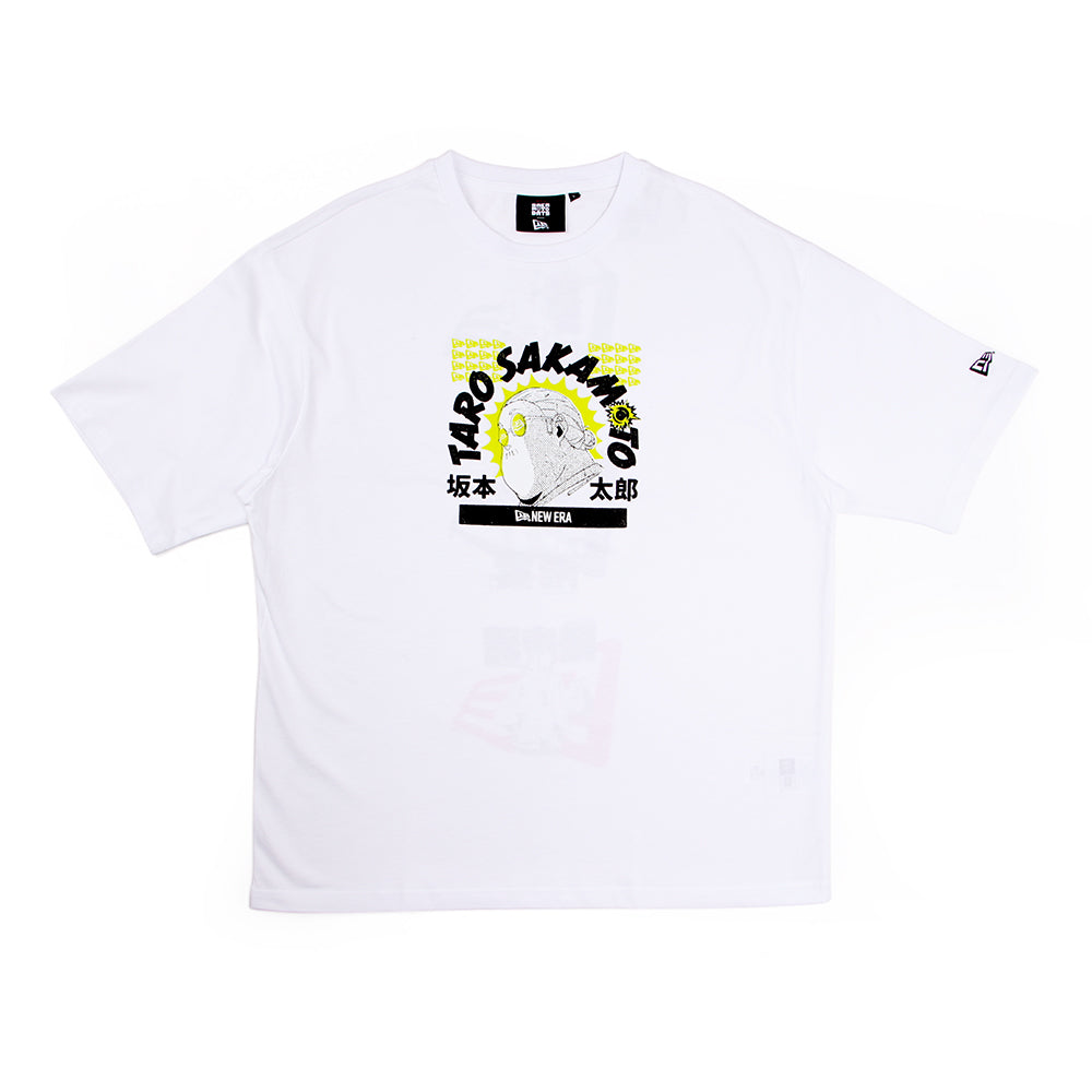 New Era x Sakamoto Days Graphic White Oversized Short Sleeve T-Shirt