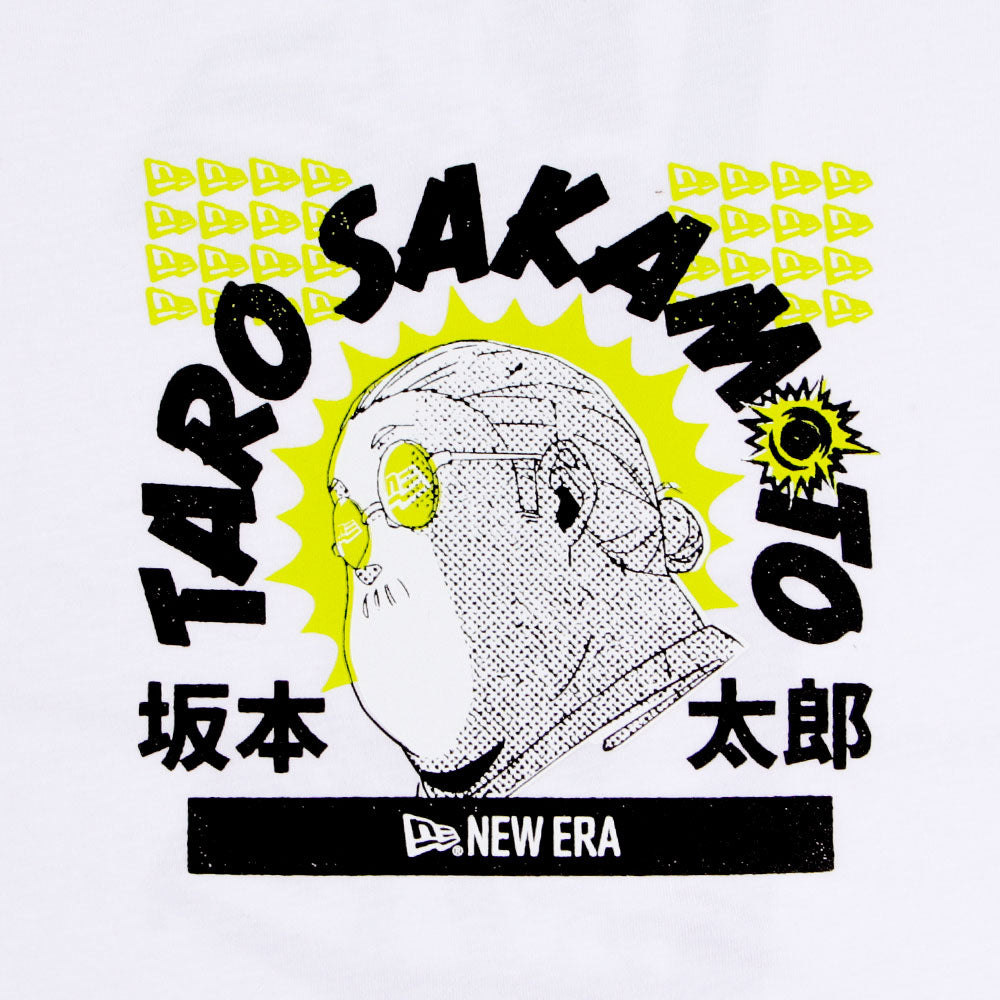 New Era x Sakamoto Days Graphic White Oversized Short Sleeve T-Shirt