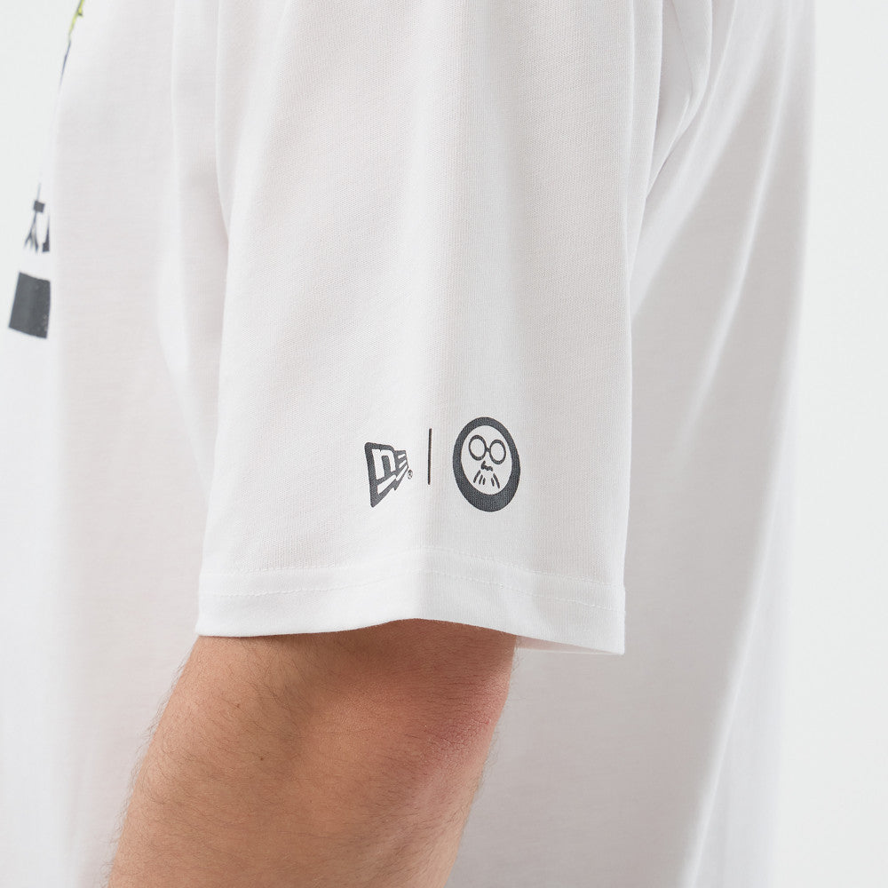 New Era x Sakamoto Days Graphic White Oversized Short Sleeve T-Shirt