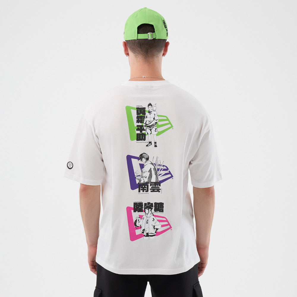 New Era x Sakamoto Days Graphic White Oversized Short Sleeve T-Shirt