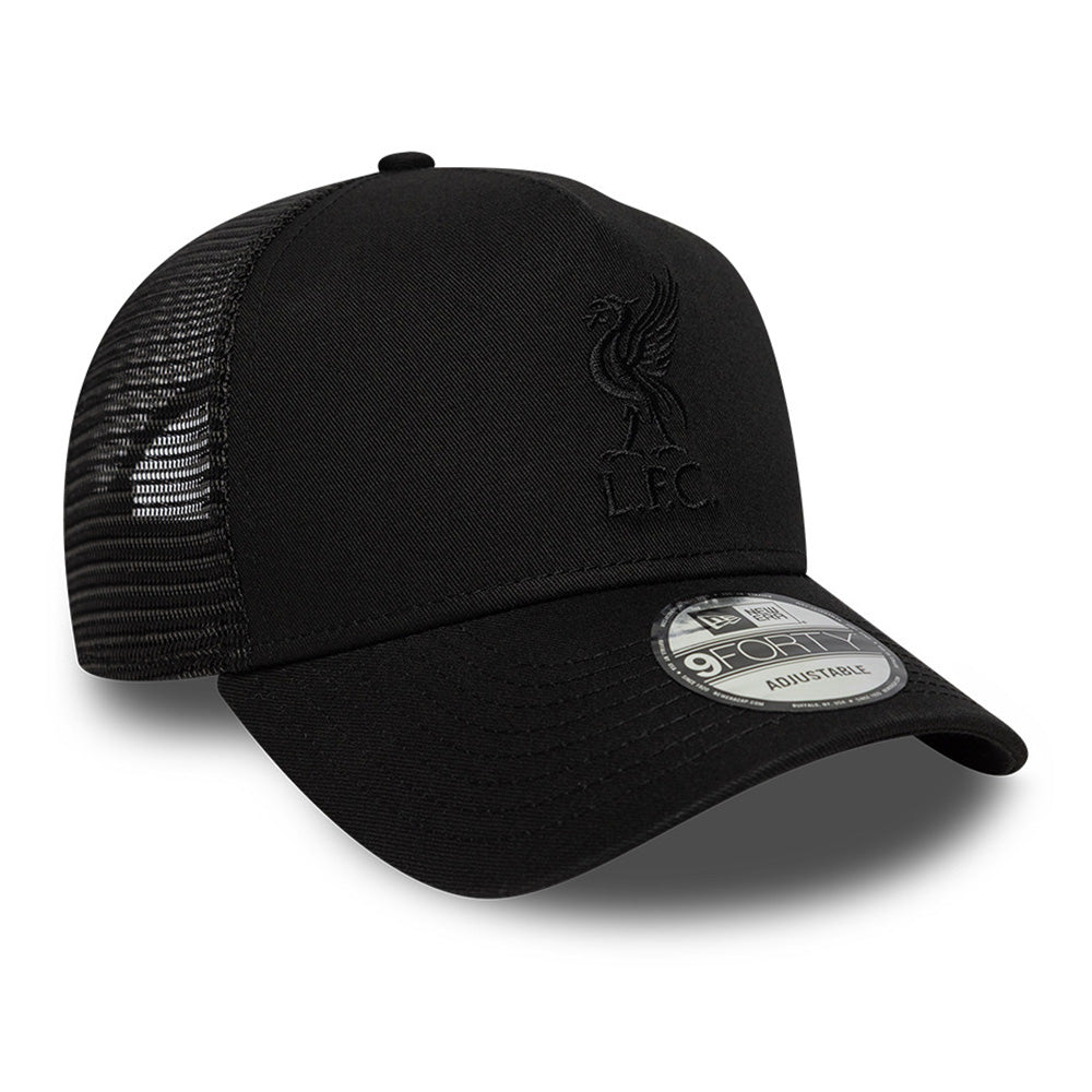 New Era Liverpool Football Club Black Core 9FORTY Trucker Snapback Cap