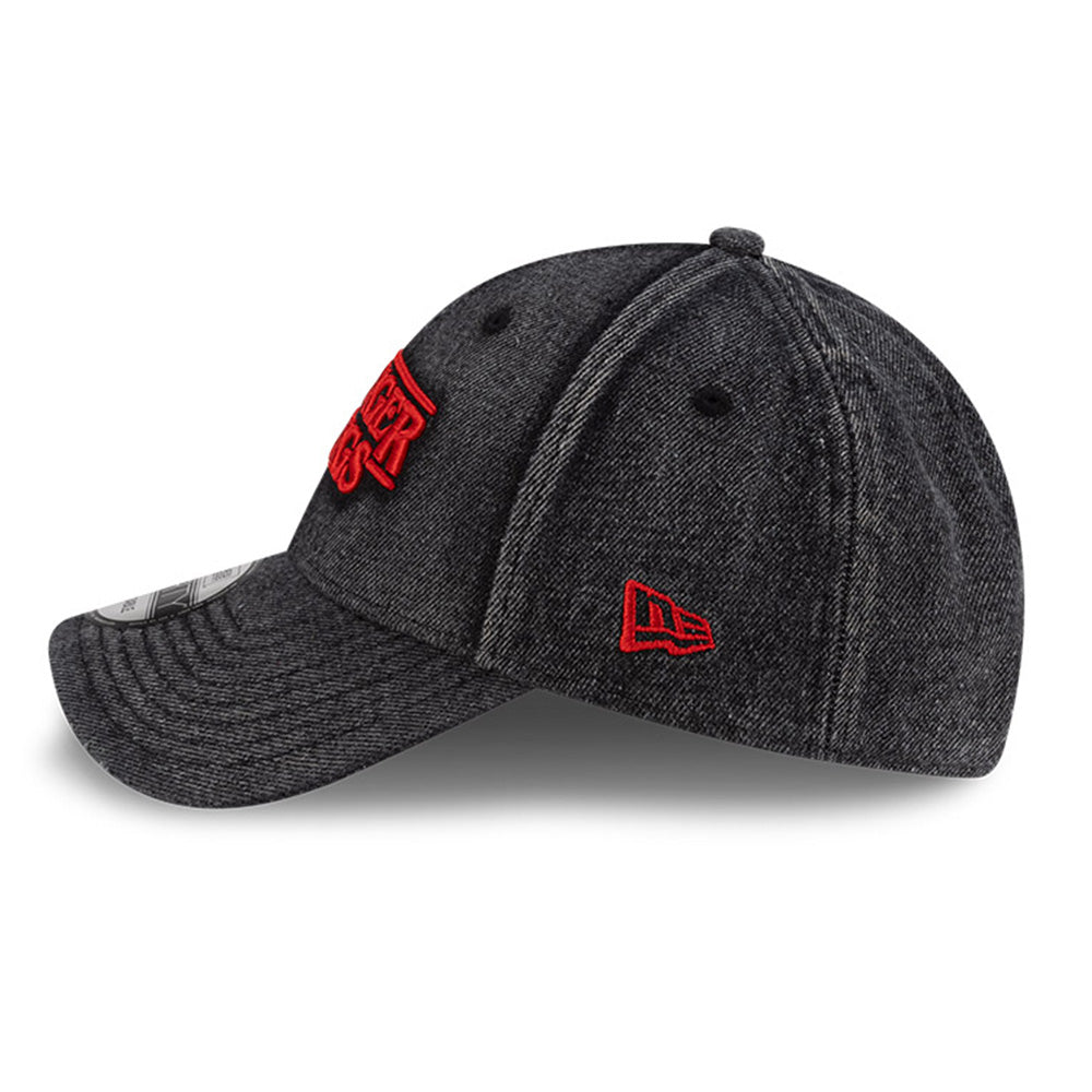 New Era x Stranger Things Distressed Black 9FORTY Adjustable Cap