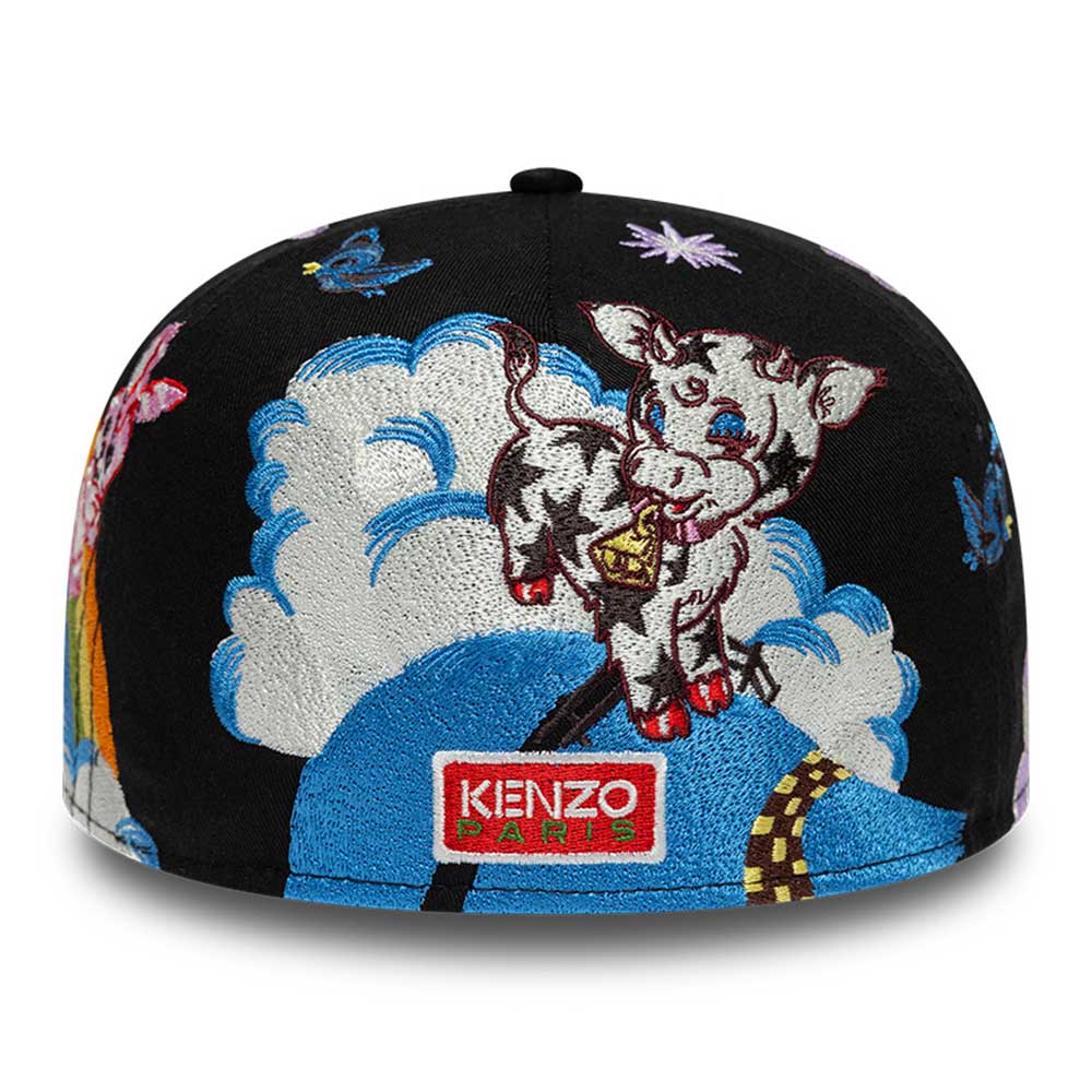 New Era x KENZO Embroidered Scene Black 59FIFTY Fitted Cap (ONLINE