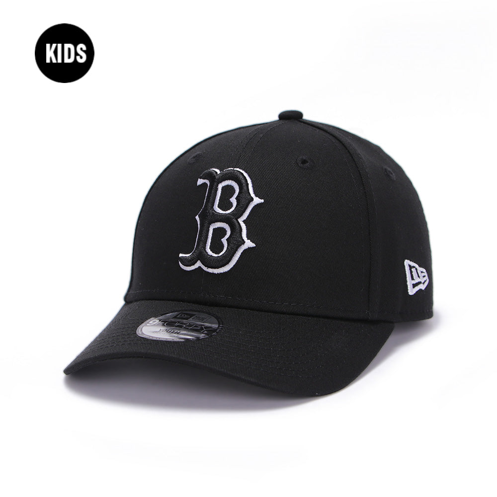 New Era Boston Red Sox Black Youth 9FORTY Adjustable Cap