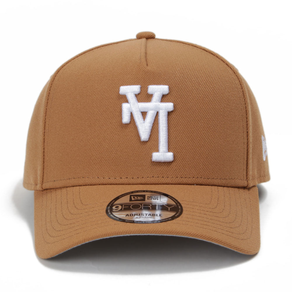 New Era Los Angeles Dodgers UPSIDE DOWN Light Bronze 9FORTY A-Frame Snapback Cap