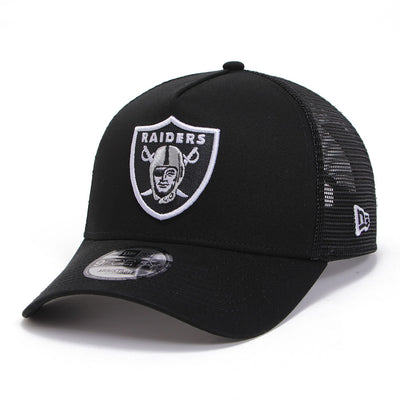 Las Vegas Raiders GCP Black 9FORTY A-Frame Trucker Adjustable Cap