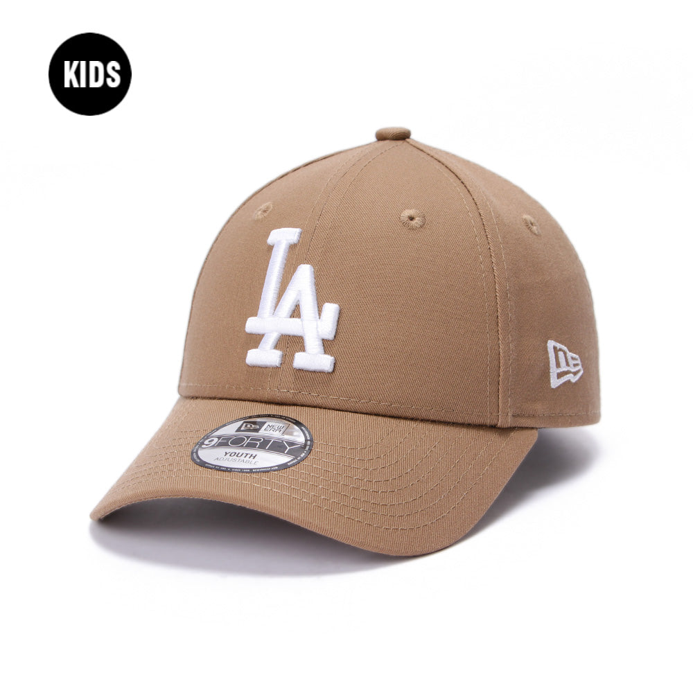 New Era Los Angeles Dodgers Kids Khaki 9FORTY Youth Adjustable Cap