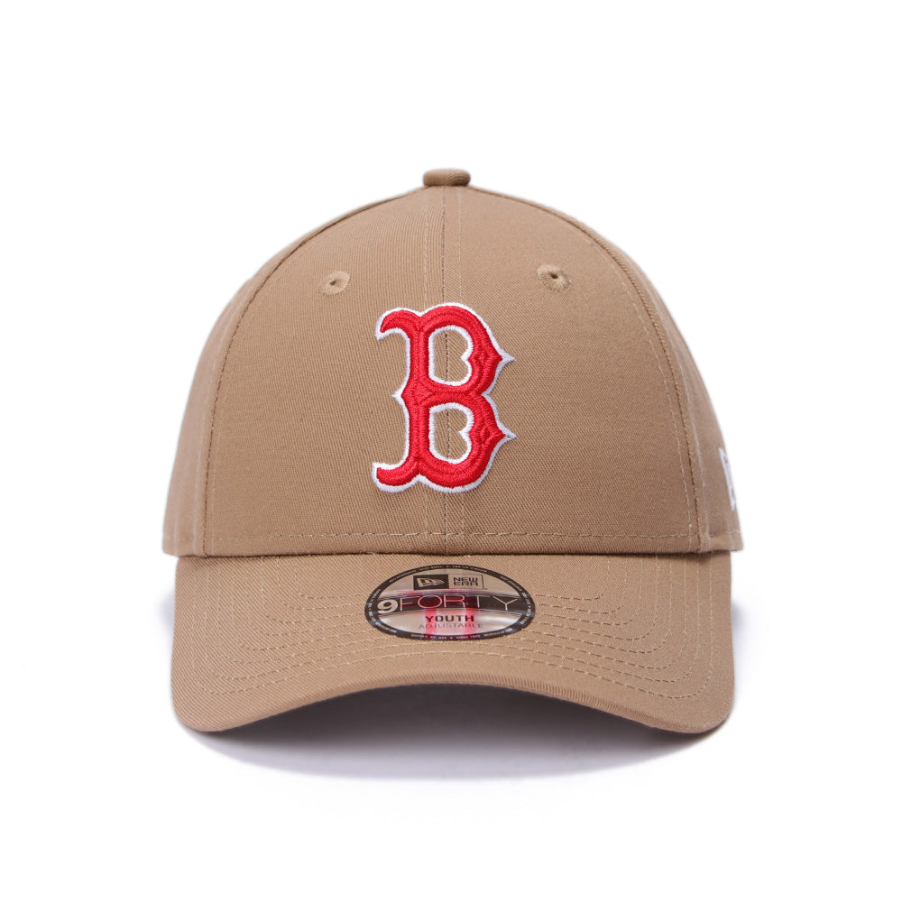 New Era Boston Red Sox Kids Khaki 9FORTY Youth Adjustable Cap