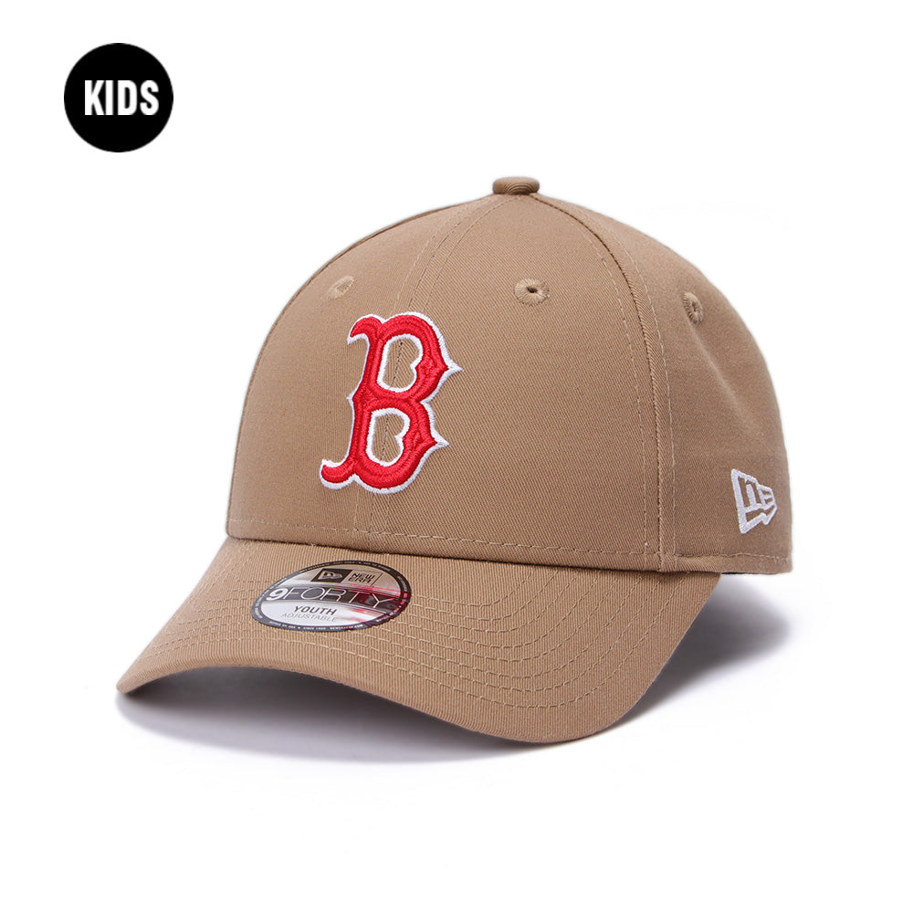 New Era Boston Red Sox Kids Khaki 9FORTY Youth Adjustable Cap
