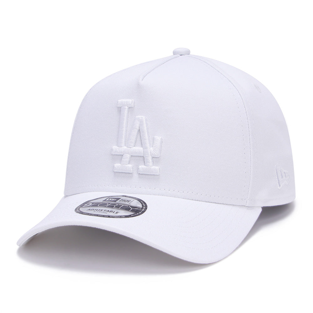 New Era Los Angeles Dodgers Optic White 9FORTY A-Frame Snapback Cap