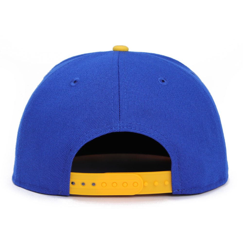 New Era Golden State Warriors OTC Majestic Blue Yellow 9FIFTY Snapback Cap