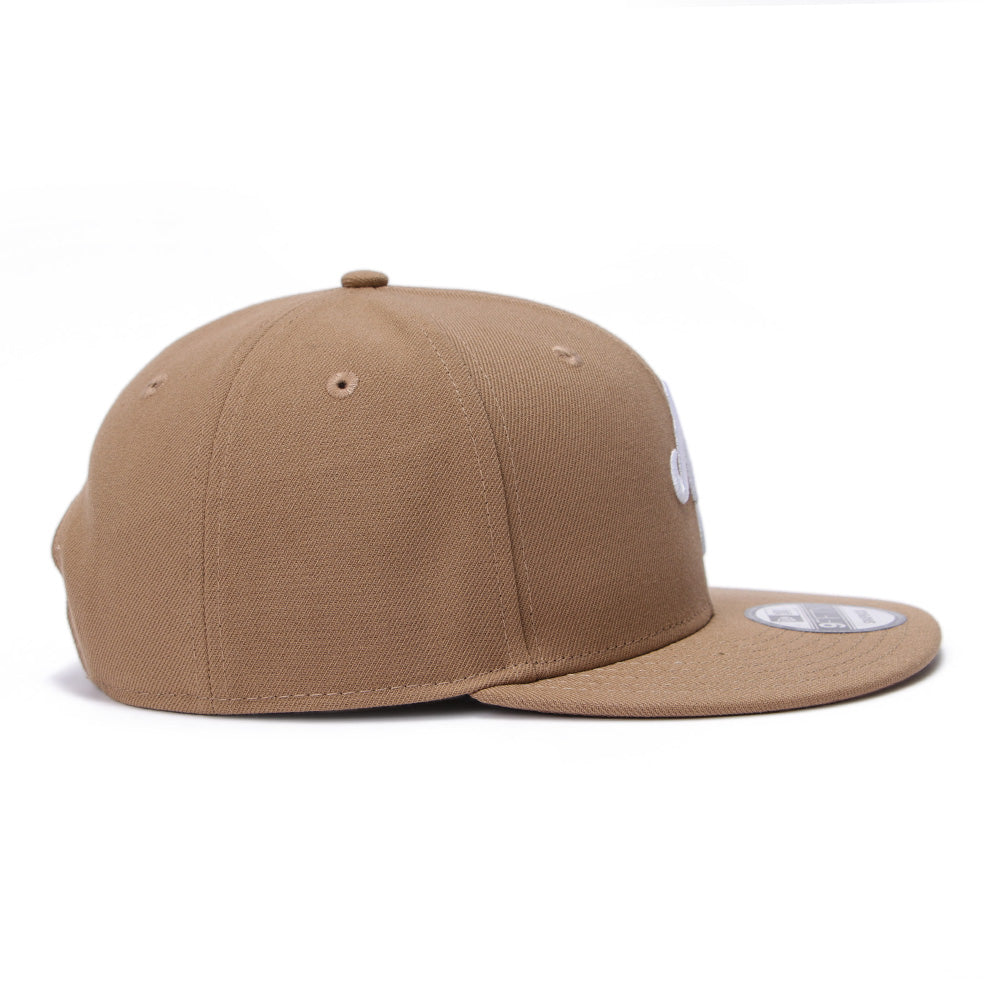 New Era Script Khaki 9FIFTY Snapback Cap