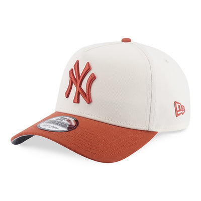 New Era New York Yankees Chrome White Rush Orange 9FORTY A-Frame Adjustable Cap