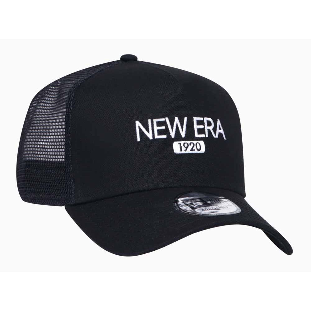 New Era 1920 Duck Canvas Black 9FORTY A Frame Trucker Cap ESSENTIAL