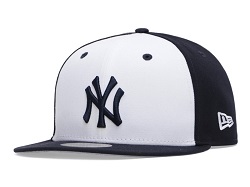 New York Yankees MLB Blockout Navy White 59FIFTY Fitted Cap
