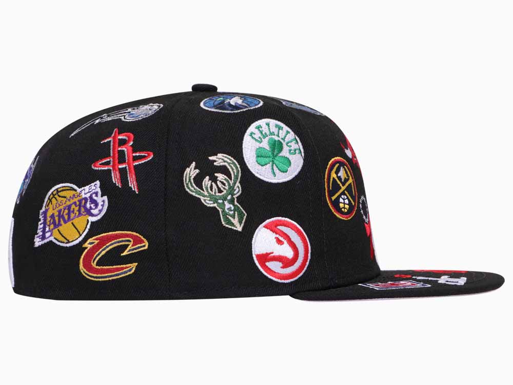 New Era NBA Logo Badge 100th Anniversary Centennial Black 59FIFTY Cap ...