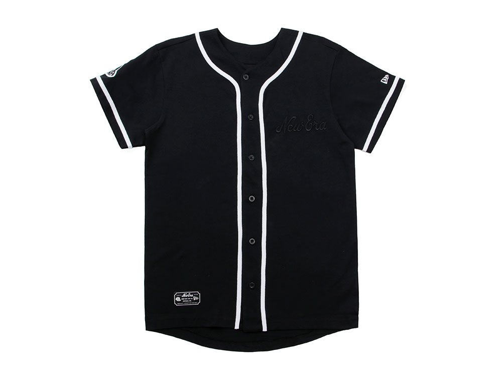 New Era Black Baseball Jersey Short Sleeves T-Shirt | New Era Cap PH