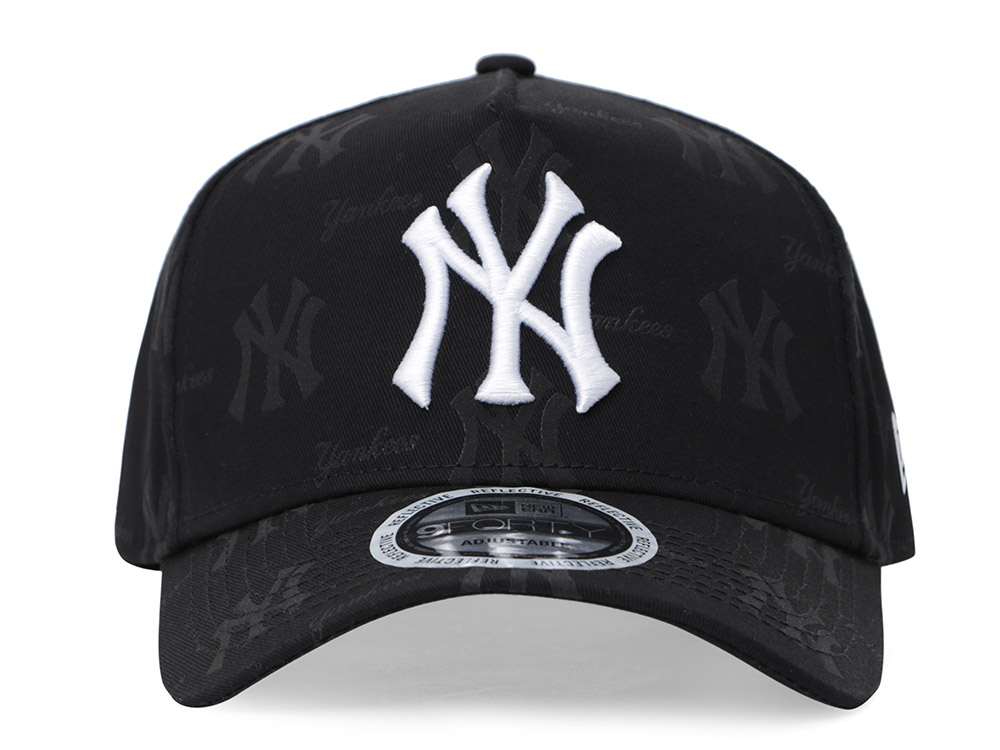 New York Yankees MLB Reflective Black 9FORTY A-Frame Trucker Cap | New ...
