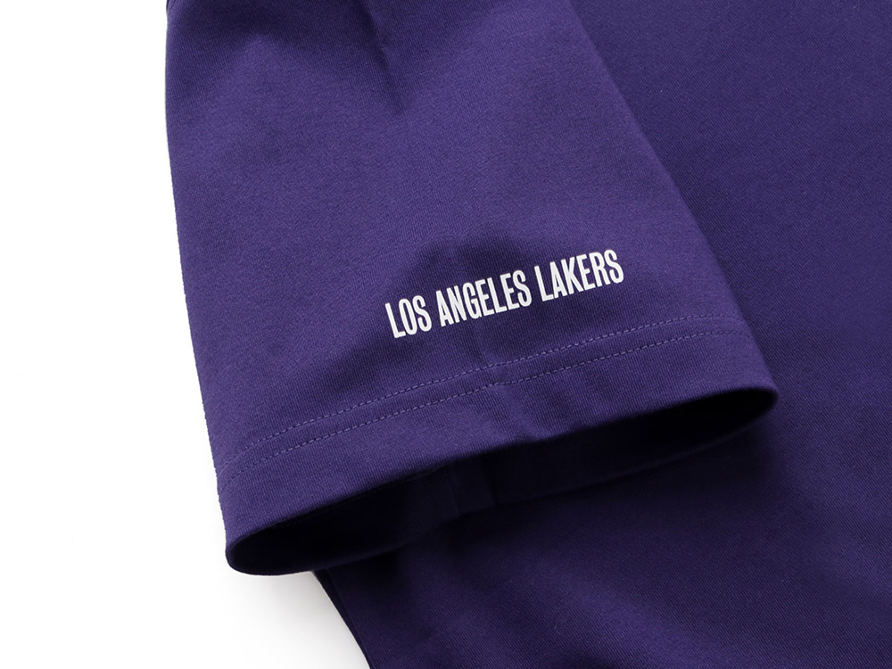 New era 60357086 NBA Cut And Sew Los Angeles Lakers Short Sleeve T-Shirt  Purple