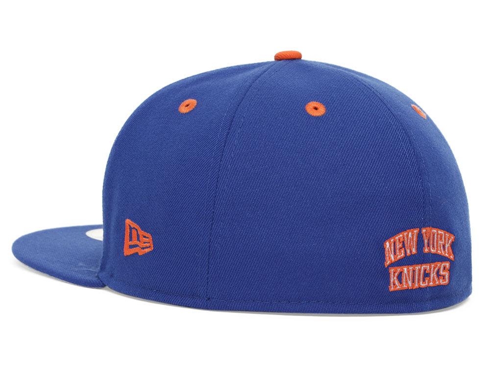 White New York Knicks Royal Blue Visor Orange Bottom Established 1946 Side  Patch New Era 59Fifty Fitted
