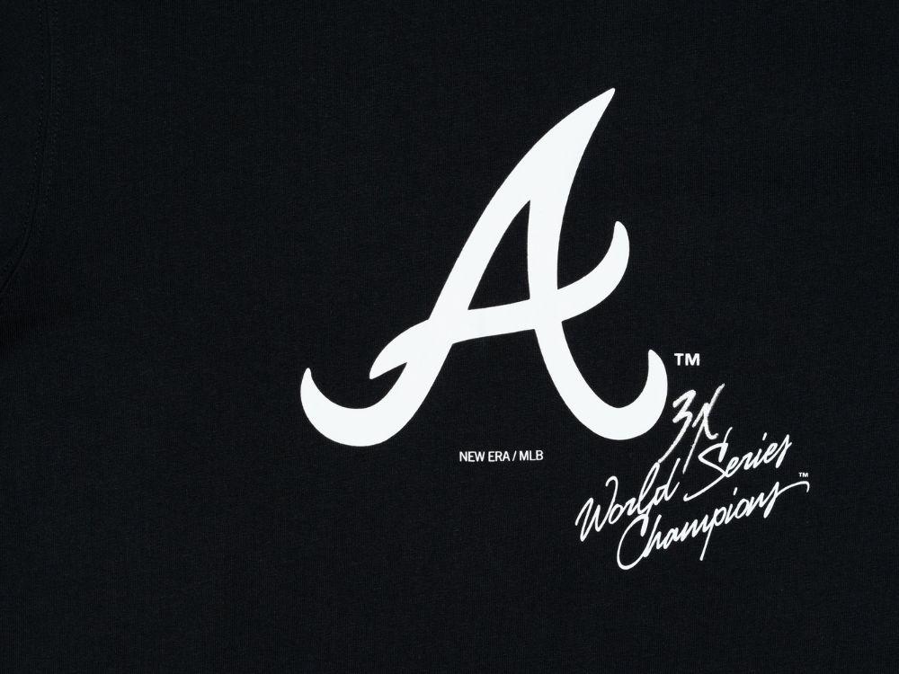 Atlanta Braves MLB Women World Series Champions Black Short Sleeve T-Shirt