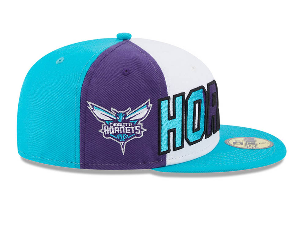 Charlotte Hornets PROFILIN Teal-Purple Fitted Hat by New Era