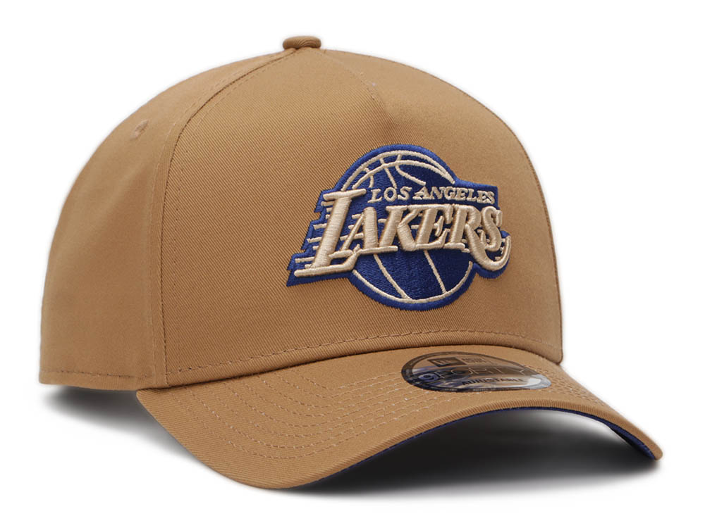 Los Angeles Lakers NBA Navy on Wheat 9FORTY A-Frame Adjustable Cap ...