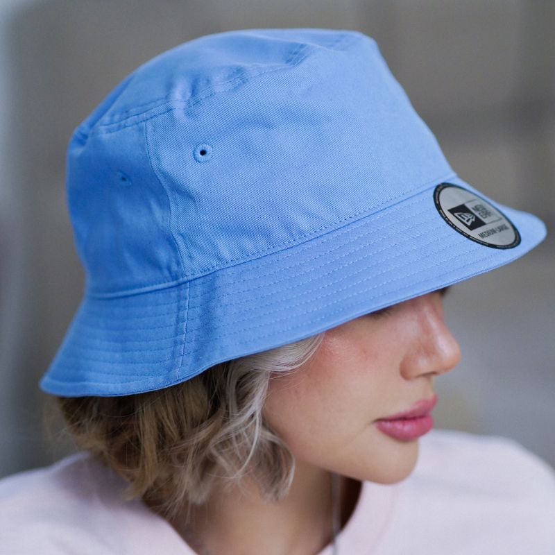 New Era Plain Carolina Blue Tapered Bucket Hat