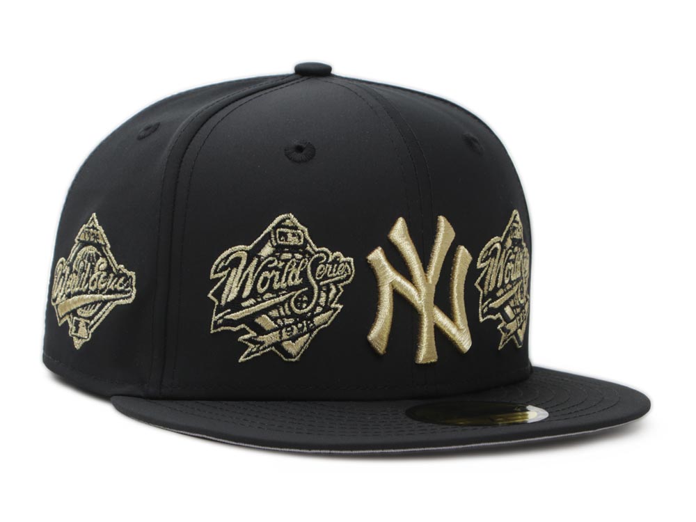 NEW YORK YANKEES New Era 59FIFTY Black/Gold All Over Print Fitted