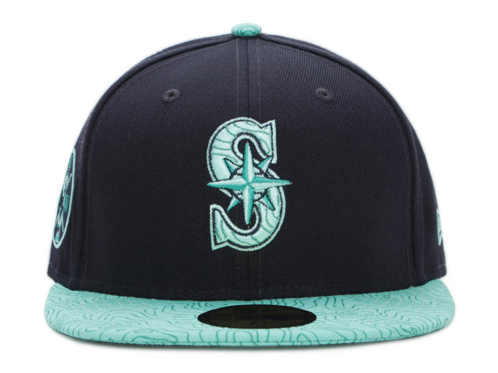 Shop New Era 59Fifty Seattle Mariners Two Tone Fitted Hat 70703524 blue