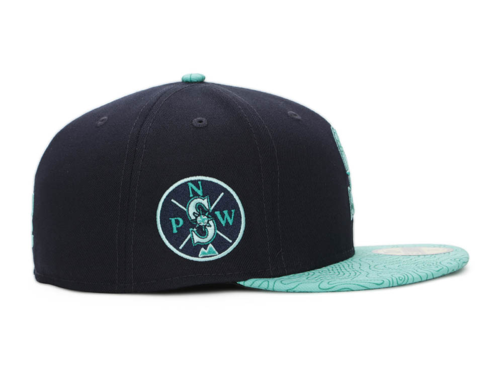 Shop New Era 59Fifty Seattle Mariners Two Tone Fitted Hat 70703524 blue