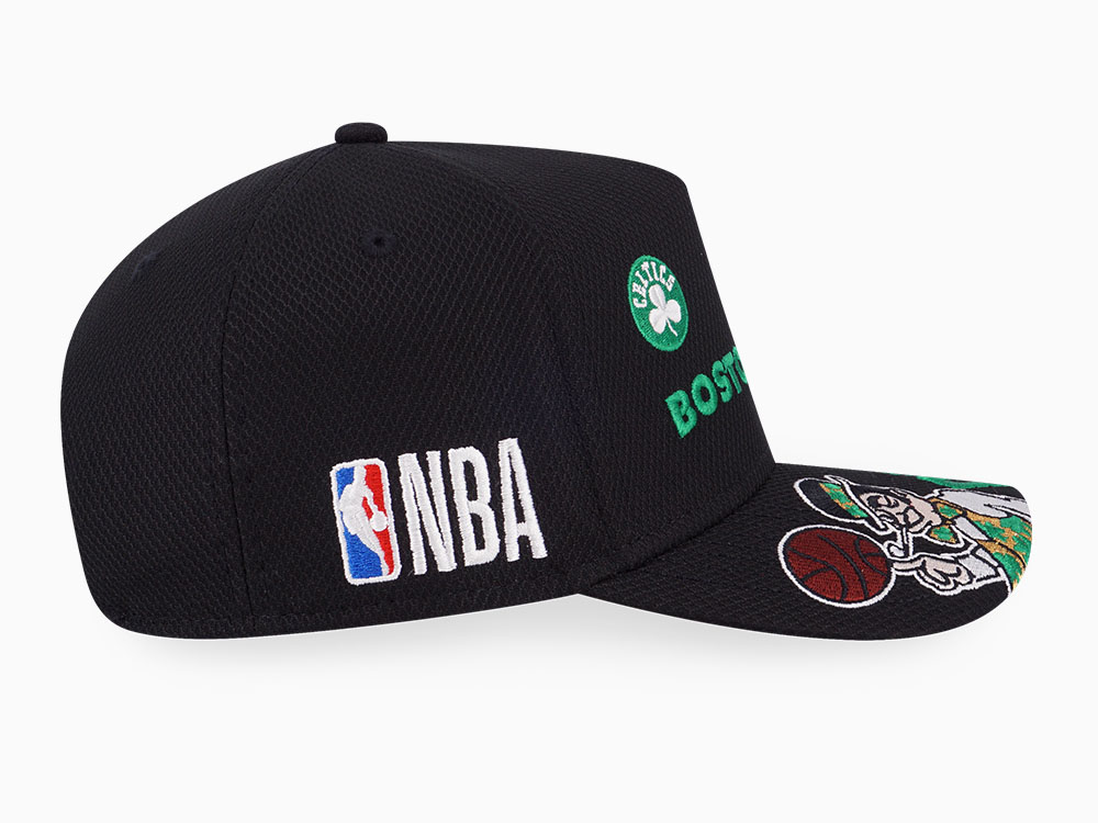 New Era Boston Celtics Black 9Forty A Frame Snapback Hat