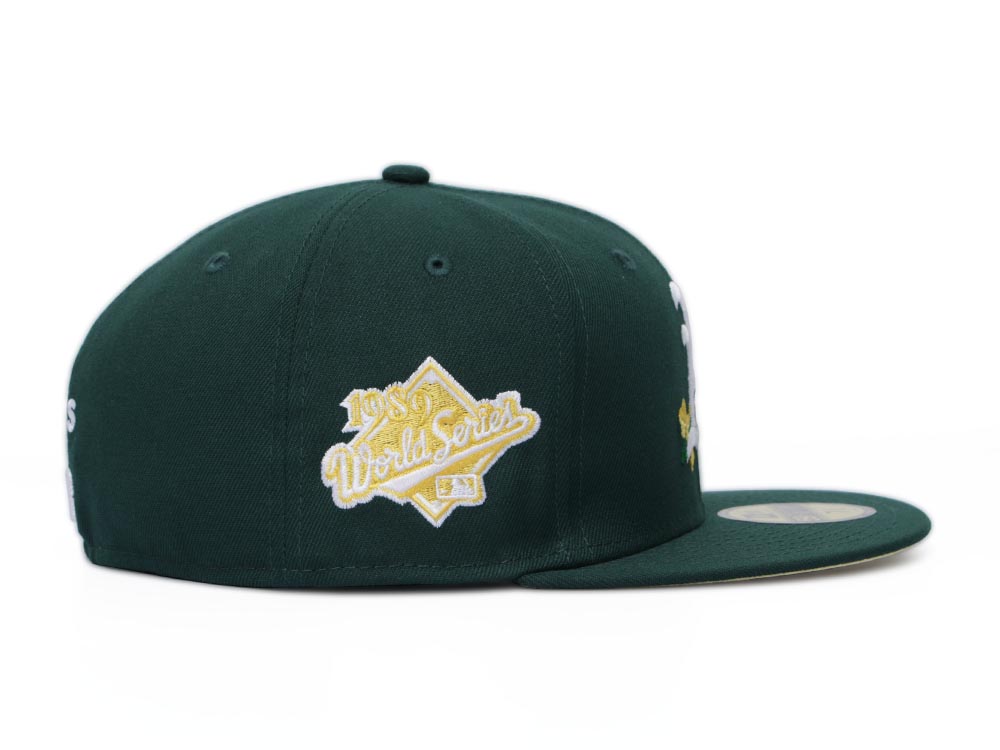 Oakland Athletics Bloom Sidepatch 59FIFTY Fitted Hat Yllw UV / 7 5/8