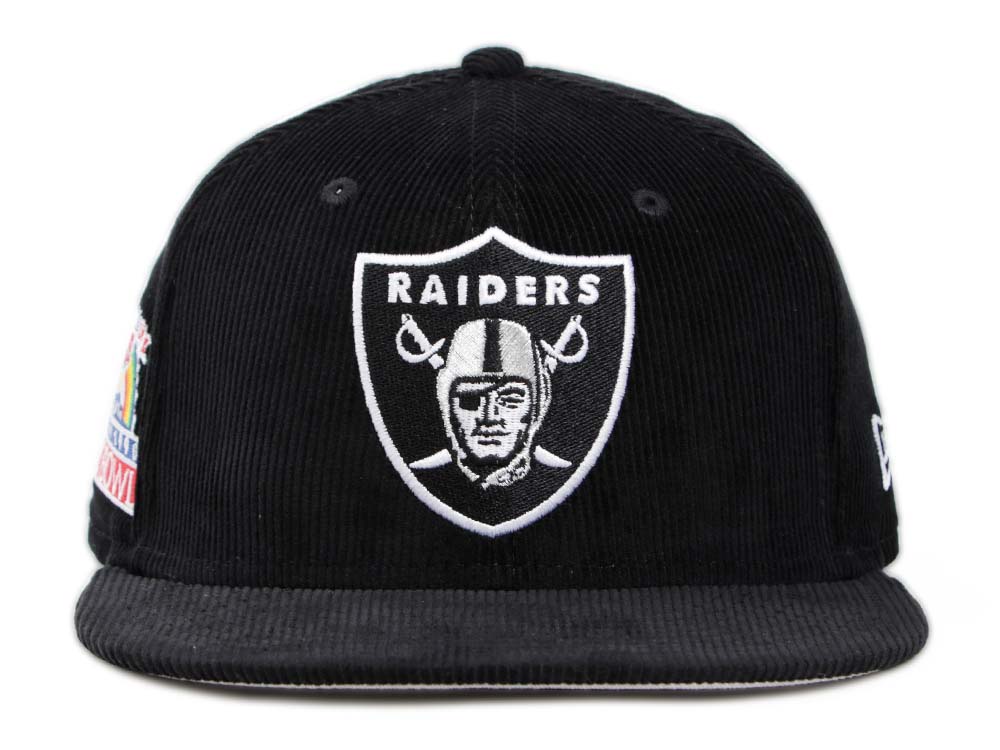 New Era SP Exclusive Black Corduroy Las Vegas Raiders 59FIFTY Mens Fitted Hat (Black)