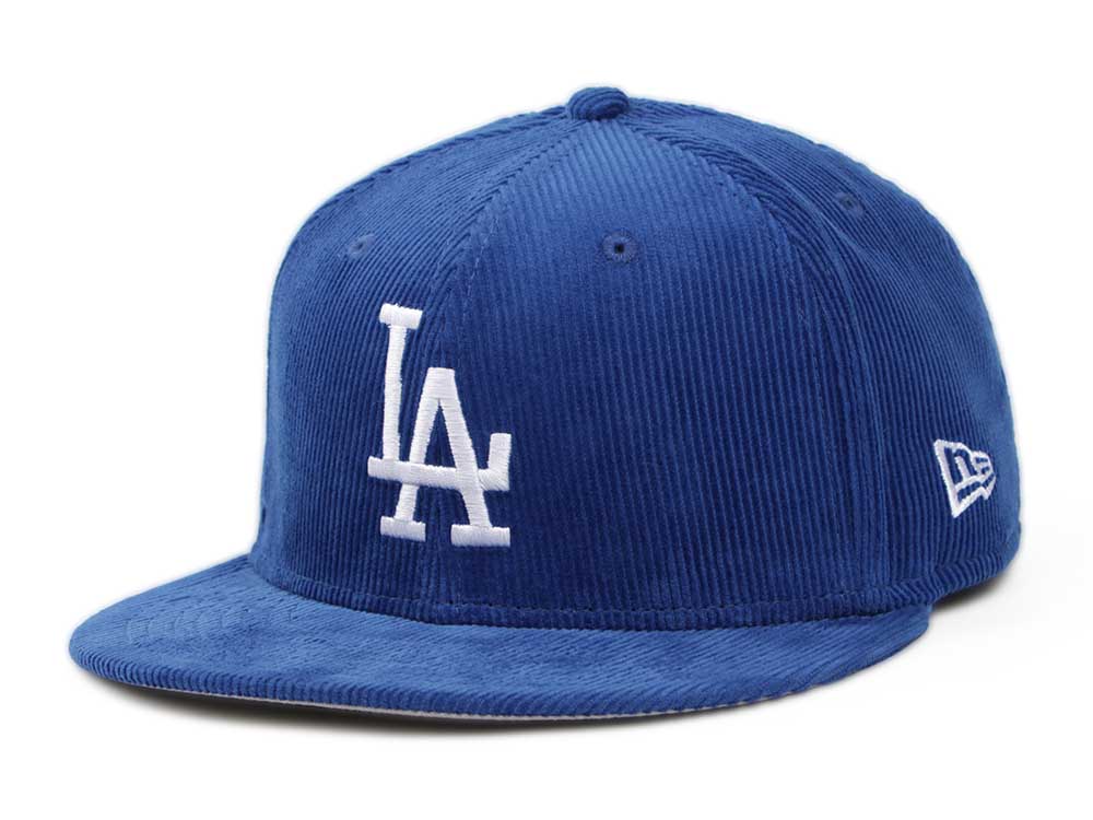 Los Angeles Dodgers MLB Throwback Corduroy Blue 59FIFTY Fitted Cap ...