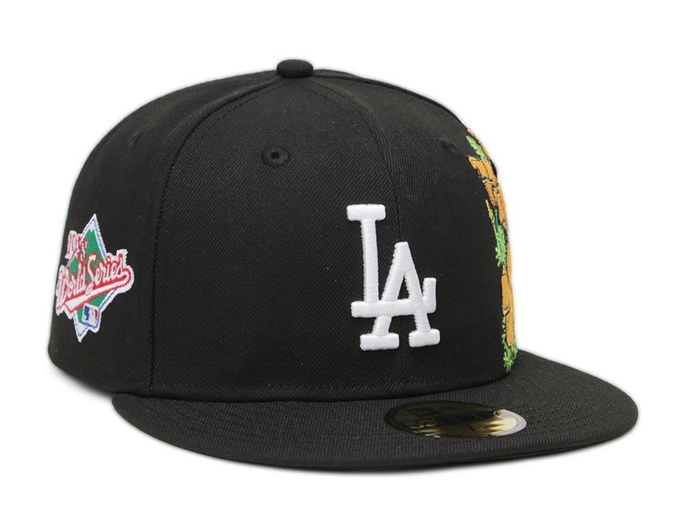 Los Angeles Dodgers MLB State Flower Black 59FIFTY Fitted Cap | New Era ...