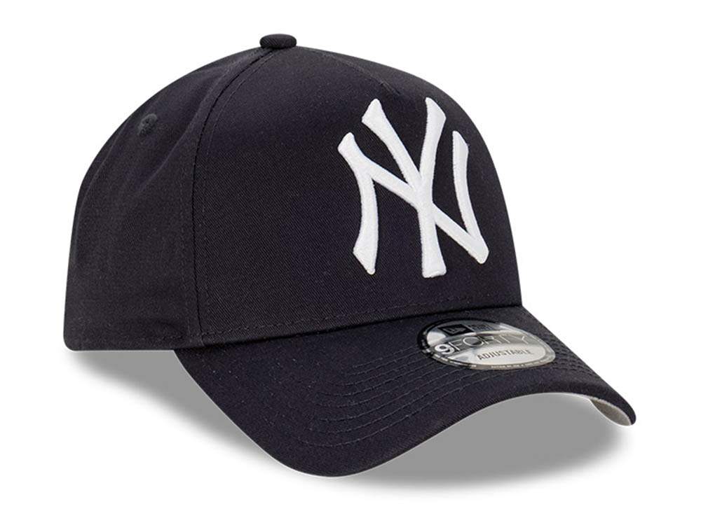 New York Yankees MLB Oversized Logo Navy 9FORTY A-Frame Adjustable Cap ...