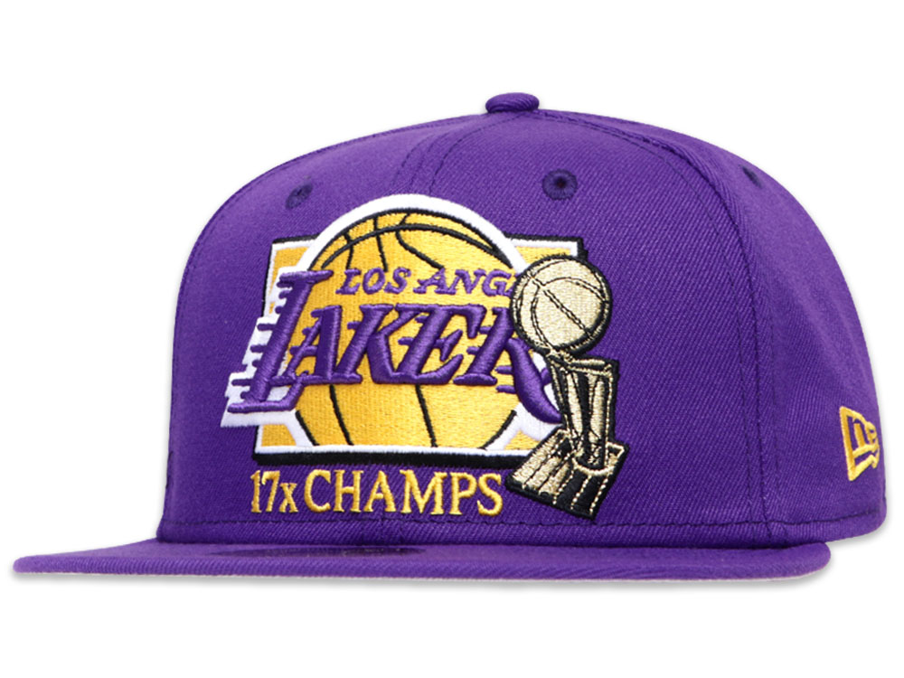 Los Angeles Lakers 17x NBA Champions Purple 59FIFTY Cap New Era Cap