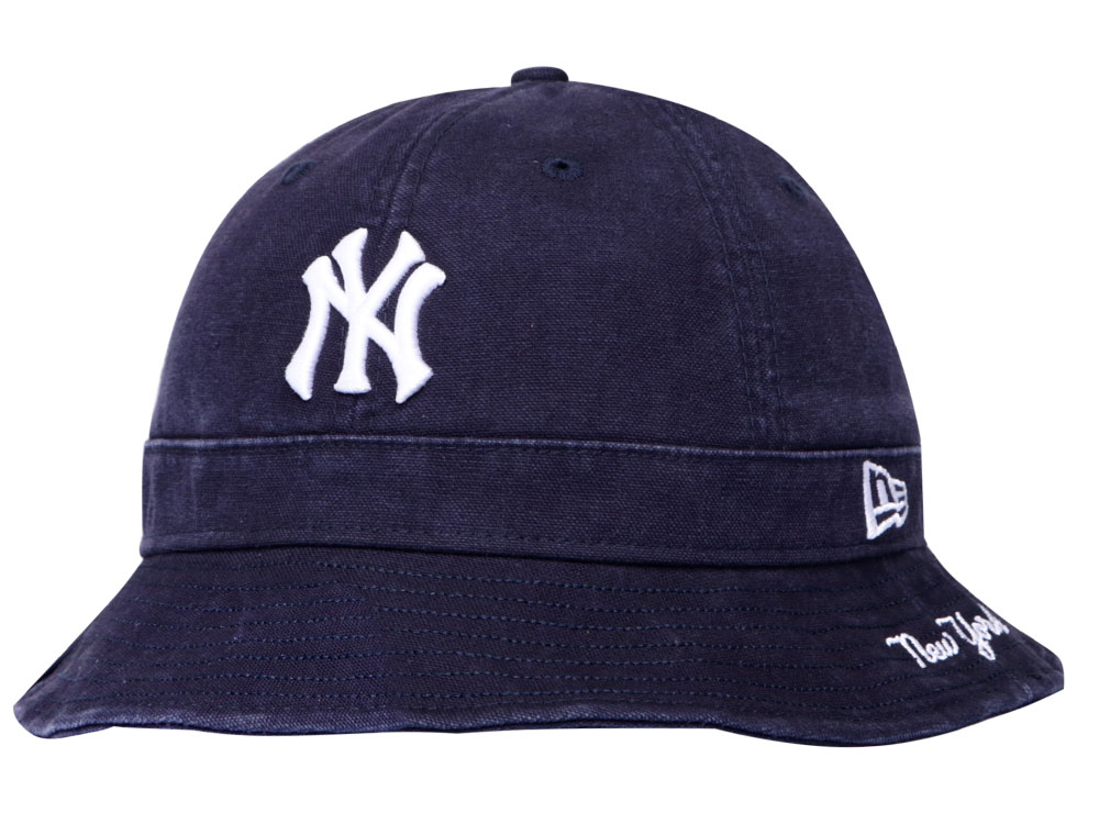 New York Yankees MLB Wash Canvas Explorer Navy Bucket Hat | New Era Cap PH