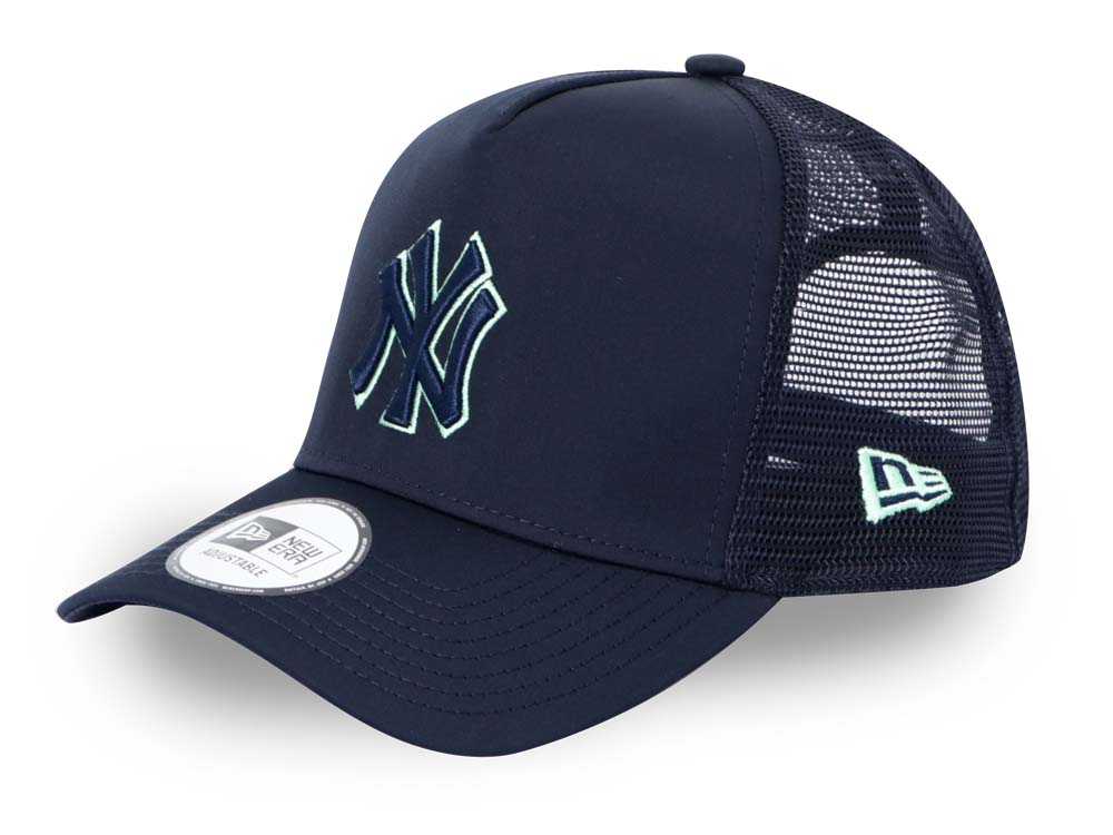 New York Yankees MLB Nylon Front Navy 9FORTY A-Frame Cap | New Era Cap ...